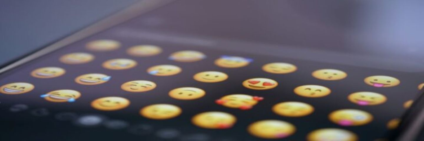 Decorative, image of emojis on a screen