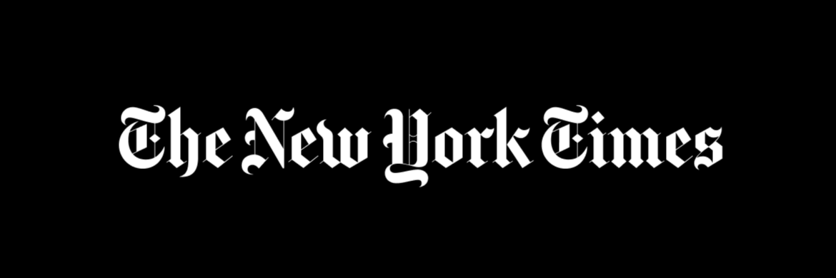 New York Times text on black background