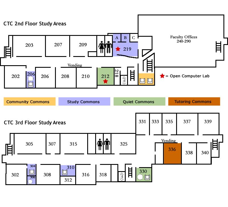 floor plan of CTC 2nd and 3rd floor